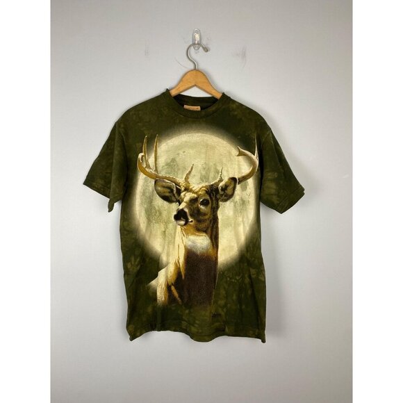 Vintage The Mountain T-shirt with Deer Design, Size Medium, 2001, USA, Hunting - Picture 1 of 8